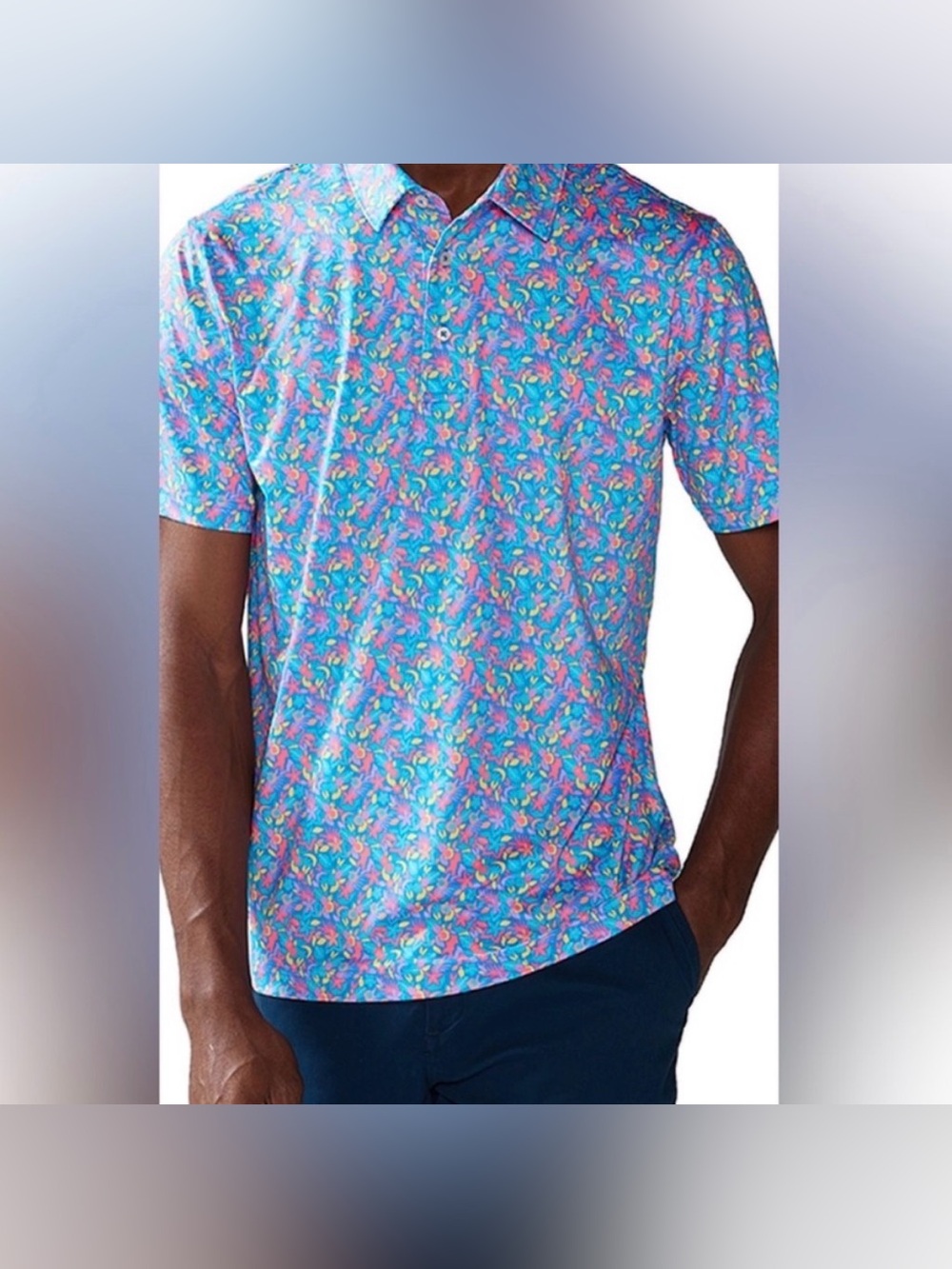 Chubbies | The Spade Performance Polo | Botanical Print | Men’s Size Small